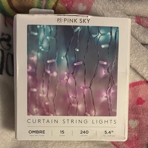 Pink Sky Ombre Curtain String Lights